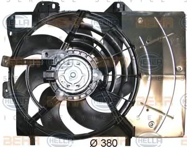 Ventilator radiator PEUGEOT 208 HELLA 8EW 351 043-541