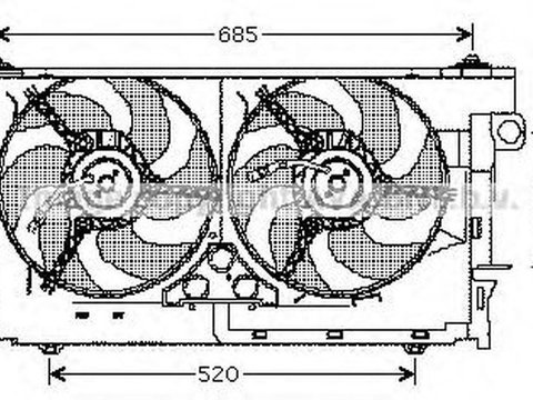 Ventilator radiator PEUGEOT PARTNER Combispace 5F AVA CN7516