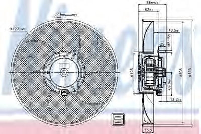 Ventilator radiator PEUGEOT RANCH microbus (5F) (1