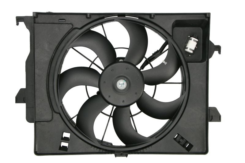 Ventilator, radiator Radiator fan with housing with controler HYUNDAI ACCENT IV VELOSTER KIA RIO III 1.4/1.6 11.10- THERMOTEC D80508TT