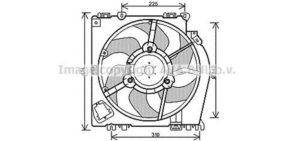 Ventilator radiator RENAULT CLIO III BR0 1 CR0 1 A