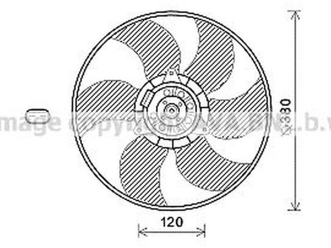 Ventilator radiator RENAULT GRAND Scenic II JM0 1 AVA RT7604