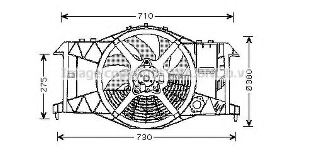 Ventilator radiator RENAULT LAGUNA I B56 556 AVA R