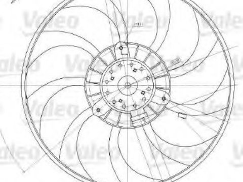 Ventilator, radiator RENAULT MASTER II platou / sasiu (ED/HD/UD) (1998 - 2010) VALEO 698412 piesa NOUA