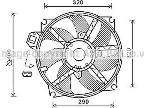 Ventilator radiator RENAULT MEGANE III Grandtour KZ0 1 AVA RT7563
