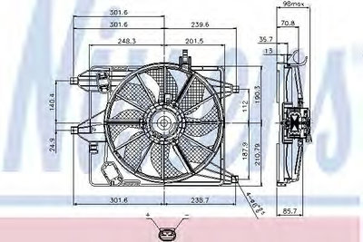 Ventilator radiator RENAULT SYMBOL I (LB0/1/2_) (1