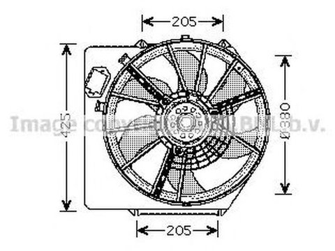 Ventilator radiator RENAULT SYMBOL I LB0 1 2 AVA RT7536