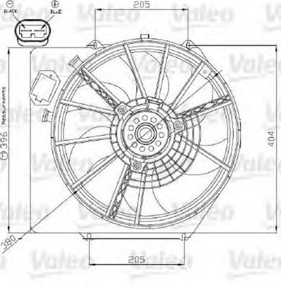 Ventilator radiator RENAULT SYMBOL I LB0 1 2 VALEO
