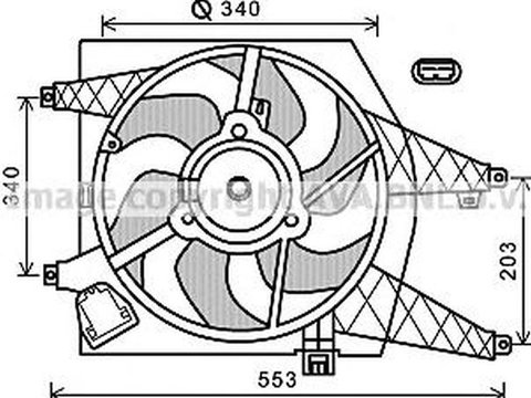 Ventilator radiator RENAULT TWINGO II CN0 AVA RT7548