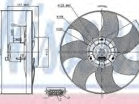 Ventilator radiator SEAT ALHAMBRA (7V8, 7V9) (1996 - 2010) NISSENS 85698