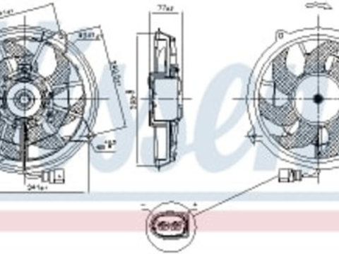 Ventilator radiator SEAT ALHAMBRA, VW SHARAN 1.8-2.8 09.95-03.10