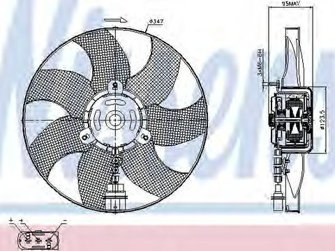 Ventilator radiator SEAT AROSA (6H) (1997 - 2004) NISSENS 85543
