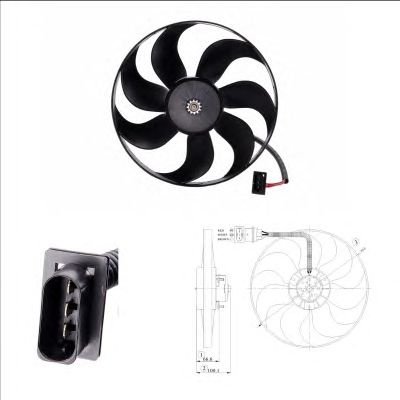 Ventilator radiator SKODA Fabia II Combi (545) (An