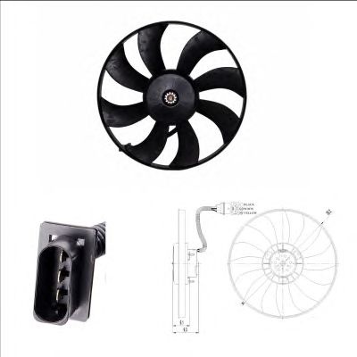Ventilator radiator SKODA FABIA limuzina (6Y3) - Cod intern: W20093314 - LIVRARE DIN STOC in 24 ore!!!