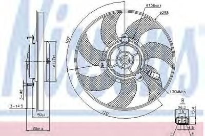 Ventilator, radiator SKODA OCTAVIA II (1Z3) (2004 
