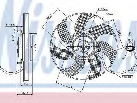 Ventilator radiator SKODA YETI 5L NISSENS 85680