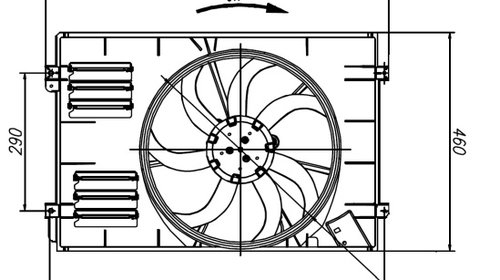 Ventilator, radiator stanga (47925 NRF) 