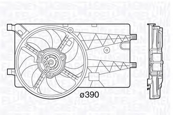 Ventilator radiator SUBARU IMPREZA limuzina GD MAGNETI MARELLI 069422574010