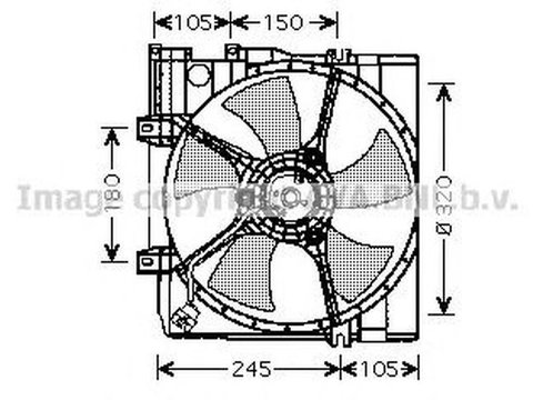 Ventilator radiator SUBARU LEGACY II BD BG AVA SU7508