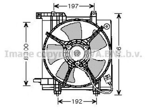 Ventilator radiator SUBARU LEGACY III BE BH AVA SU7503