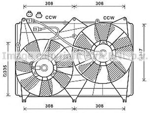 Ventilator radiator SUZUKI GRAND VITARA II JT AVA SZ7512
