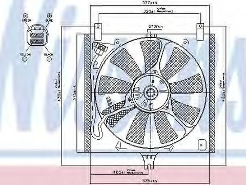 Ventilator radiator SUZUKI IGNIS (FH) (2000 - 2005) NISSENS 85385