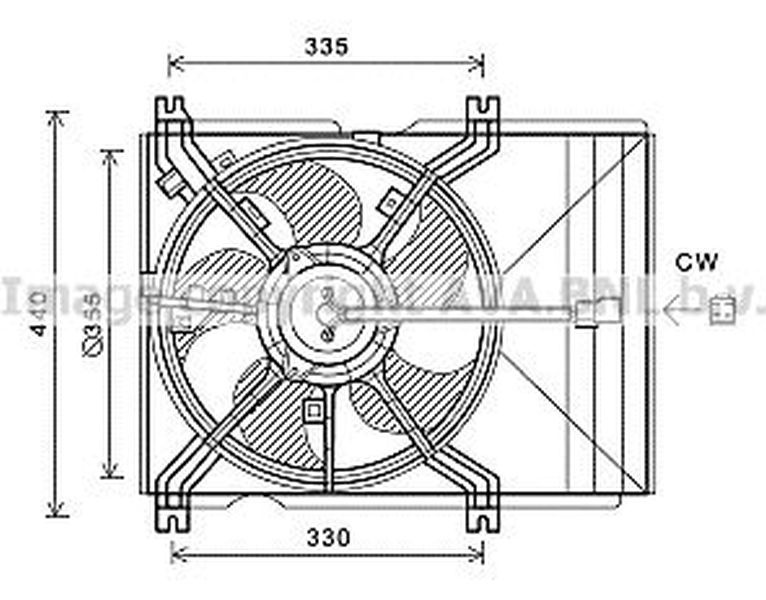 Ventilator radiator SUZUKI SWIFT IV FZ NZ AVA SZ7511