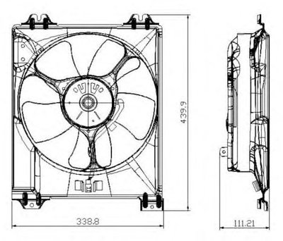 Ventilator radiator SUZUKI SX4 (EY, GY) - Cod inte