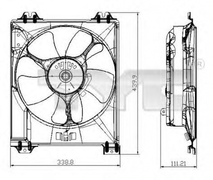 Ventilator radiator SUZUKI SX4 EY GY TYC 809-0016