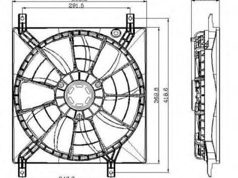 Ventilator radiator SUZUKI SX4 limuzina (GY) (2007 - 2016) NRF 47257