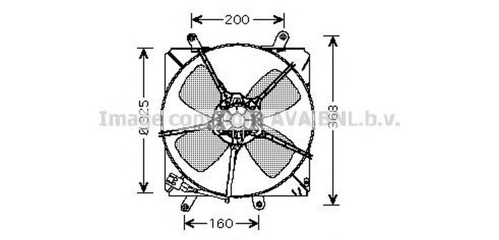 Ventilator radiator TOYOTA CARINA E Sportswagon T19 AVA TO7514