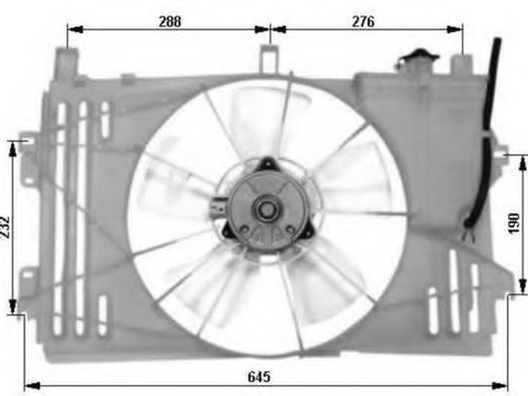 Ventilator radiator TOYOTA COROLLA (CDE12_, ZZE12_, NDE12_, ZDE12_) (2001 - 2007) NRF 47053
