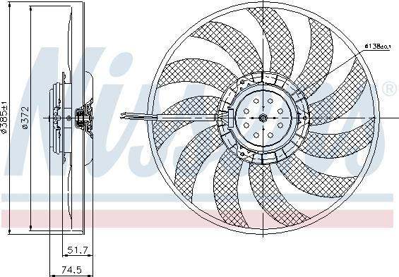 Ventilator. radiator Ventilator radiator AUDI A4 B6 A4 B7 A6 ALLROAD C6 A6 C5 A6 C6 SEAT EXEO EXEO ST 1.6-3.2 11. AUDI A4 Avant III (8ED, B7), Turism, 11.2004 - 06.2008 Nissens 85638