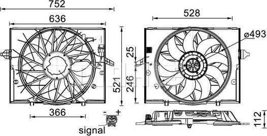 Ventilator. radiator Ventilator radiator cu carcas