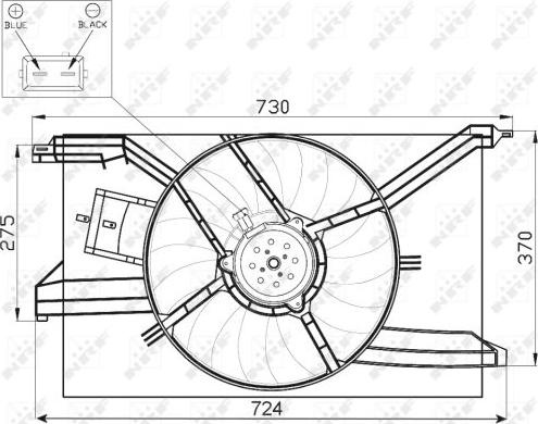 Ventilator. radiator Ventilator radiator cu carcasa se potrivește. CADILLAC BLS OPEL SIGNUM VECTRA C VECTRA C GTS SAAB 9-3 9-3X SAAB 9-3 (YS3F), Сabrioletă, 08.2003 - 02.2015 NRF 47458