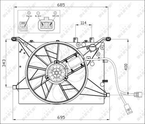 Ventilator. radiator Ventilator radiator cu carcasa VOLVO S60 I S80 I V70 II XC70 I 2.0-3.0 05.98-04.10 VOLVO S60 I (384), Sedan, 07.2000 - 04.2010 NRF 47460