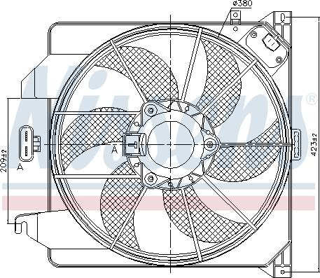 Ventilator. radiator Ventilator radiator cu carcasa FORD TOURNEO CONNECT TRANSIT CONNECT 1.8-1.8D 06.02-12.13 FORD TRANSIT CONNECT (P65_, P70_, P80_), Van, 06.2002 - Nissens 85261