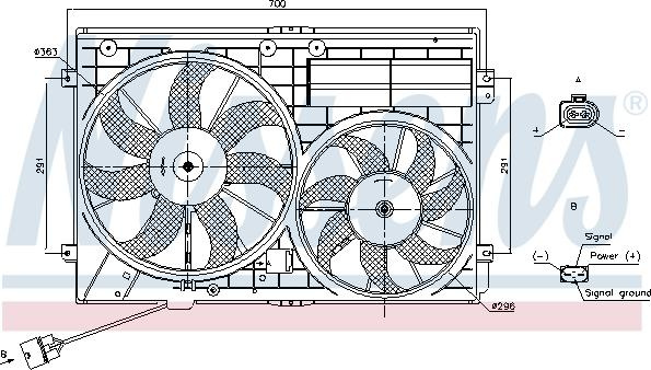 Ventilator. radiator Ventilator radiator Dreapta-Stanga cu carcasa se potrivește. AUDI A1 A3 TT SEAT ALTEA ALTEA XL IBIZA IV SC VW BEETLE (5C7, 5C8), Сabrioletă, 12.2011 - 07.2019 Nissens 85643