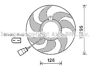 Ventilator radiator VN7535 AVA QUALITY COOLING pentru Vw Passat Vw Touran Skoda Superb Vw Golf Vw Caddy Vw Rabbit Skoda Laura Skoda Octavia Vw Bora Vw Vento Vw Tiguan Seat Altea Vw Cc Vw Jetta Skoda Yeti