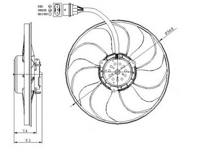 Ventilator radiator VOLKSWAGEN BORA combi (1J6) - 