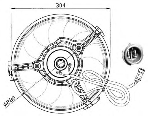 Ventilator radiator VOLKSWAGEN PASSAT Variant (3B5