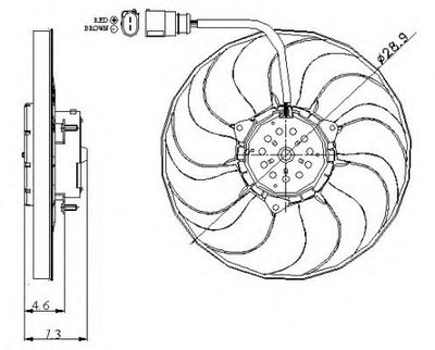 Ventilator radiator VOLKSWAGEN TOURAN (1T1, 1T2) -