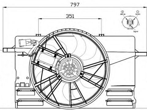 Ventilator radiator VOLVO C70 II Cabriolet - Cod intern: W20093316 - LIVRARE DIN STOC in 24 ore!!!