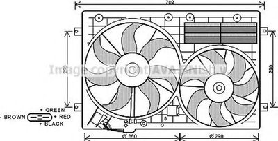 Ventilator radiator VW BEETLE Cabriolet 5C7 AVA VW