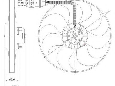 Ventilator radiator VW FOX (5Z1, 5Z3) (2003 - 2016) NRF 47204
