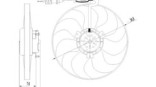 Ventilator radiator VW FOX (5Z1, 5Z3) (2