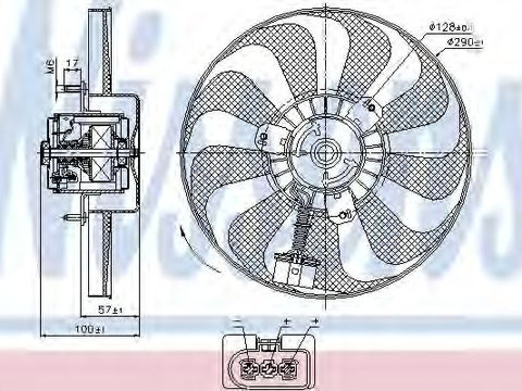 Ventilator radiator VW FOX (5Z1, 5Z3) (2003 - 2016) NISSENS 85684