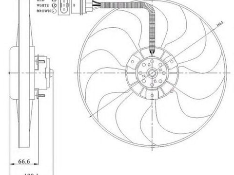 Ventilator radiator VW FOX 5Z1 5Z3 NRF 47204