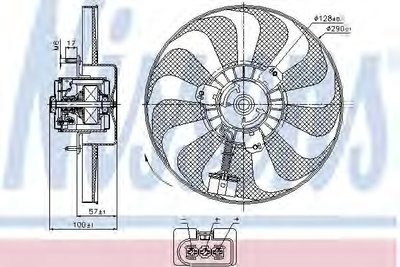 Ventilator, radiator VW GOLF IV (1J1) (1997 - 2005
