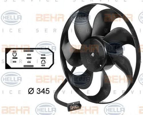 Ventilator radiator VW GOLF IV 1J1 HELLA 8EW009144531